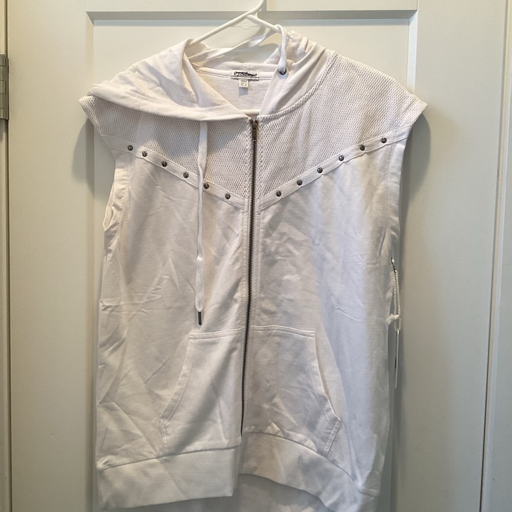 NWT PJ‎ Salvage hooded white vest